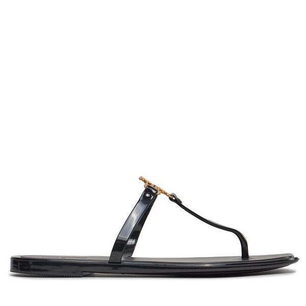 Japonki Tory Burch. Czarne klapki damskie Tory Burch, bez wzorów, bez obcasa. Za 430.99 zł.