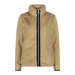 Damska kurtka ze sztucznego futra CMP. Brązowe kurtki sportowe damskie CMP, xs, bez wzorów, bez kaptura, trekkingowe. Za 349.40 zł.