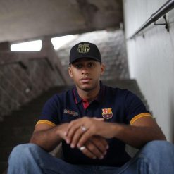 FC Barcelona polo męskie. Niebieskie koszulki polo męskie FC Barcelona, m, bez wzorów, z bawełny, sportowe, bez ramiączek. Za 177.99 zł.