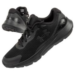 Buty Under Armour 3024989-002 czarne. Czarne obuwie sportowe damskie bez wzorów, z gumy. Za 292.10 zł.