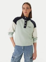 Guess Bluza GUESS x NORTH SAILS W6GQ12 K3481 Zielony Regular Fit. Zielone bluzy damskie Guess, xs, z aplikacjami, z bawełny, bez kaptura. Za 469.99 zł.