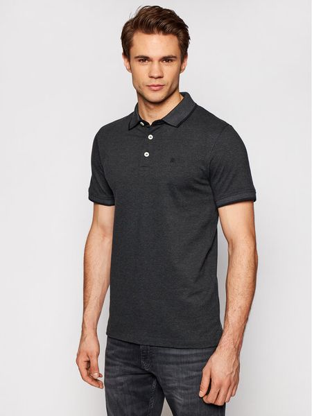 Jack & Jones Polo Paulos 12136668 Czarny Slim Fit. Czarne koszulki polo męskie Jack & Jones, m, bez wzorów, z bawełny, bez ramiączek. Za 109.99 zł.