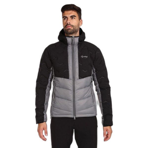 Kurtka puchowa Kilpi Tevery. Czarne kurtki męskie Kilpi, l, bez wzorów, z puchu, bez kaptura, narciarskie, primaloft. Za 680.25 zł.