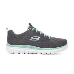 Buty do chodzenia damskie Skechers Gracefulget Connect. Szare obuwie sportowe damskie Skechers, bez wzorów, z materiału, trekkingowe. Za 199.99 zł.