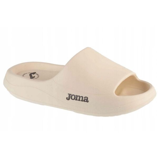 Klapki Damskie Logo. Czarne klapki damskie Joma, bez wzorów, z materiału, bez obcasa, na obcasie. Za 129.99 zł.