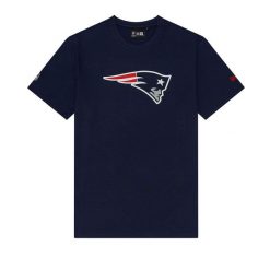 T-Shirt NFL New England Patriots Logo New Era Bleu marine. Białe t-shirty męskie New Era, m, bez wzorów, z bawełny, klasyczne, bez kołnierzyka. Za 126.50 zł.