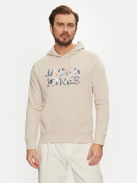 Jack & Jones Bluza Bryan 12268128 Beżowy Relaxed Fit. Brązowe bluzy męskie Jack & Jones, m, bez wzorów, z bawełny, bez kaptura. Za 107.99 zł.