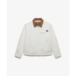 Kurtka damska z aksamitnym kołnierzem Superdry Ranch. Białe kurtki damskie Superdry., bez wzorów, bez kaptura. Za 424.75 zł.