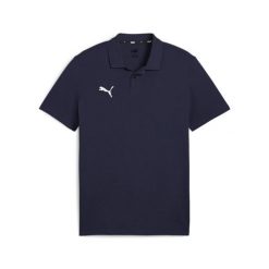 Polo Puma Teamgoal Casuals. Niebieskie koszulki polo męskie Puma, s, bez wzorów, z bawełny, bez kołnierzyka, bez ramiączek, do piłki nożnej. Za 89.09 zł.