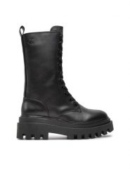 Calvin Klein Trapery YW0YW01544 Czarny. Czarne śniegowce i trapery damskie Calvin Klein, ze skóry. Za 899.99 zł.