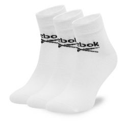 Skarpety długie Reebok. Białe skarpety męskie Reebok, bez wzorów. Za 44.99 zł.