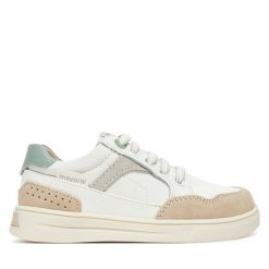 Sneakersy Mayoral. Białe trampki i tenisówki chłopięce Mayoral, bez wzorów, bez zapięcia. Za 149.99 zł.