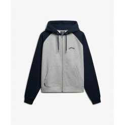 Bluza damska z kapturem Superdry Essential Logo OSZ Raglan ZH. Niebieskie bluzy damskie Superdry., bez wzorów, z kapturem. Za 326.95 zł.