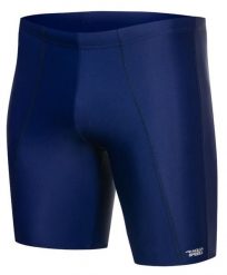 Spodenki pływackie jammer męskie Aqua Speed Long. Niebieskie kąpielówki męskie Aqua-Speed, m, bez wzorów, z dzianiny, długie, na fitness i siłownię. Za 83.99 zł.