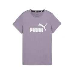 Koszulka damska Puma ESS Logo Tee. Fioletowe koszulki sportowe damskie Puma, xs, bez wzorów, bez kołnierzyka, bez ramiączek, na jogę i pilates. W wyprzedaży za 92.90 zł.