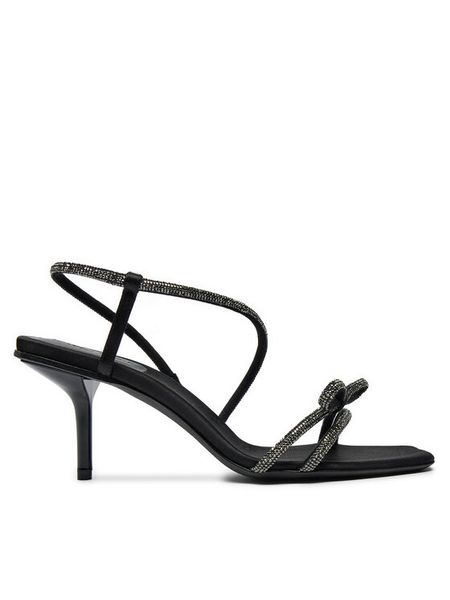 Max Mara Sandały Crystalsandal 2424526411600 Czarny. Czarne sandały damskie Max Mara, bez wzorów, z materiału, bez obcasa, na szpilce, bez zapięcia. Za 1,639.00 zł.