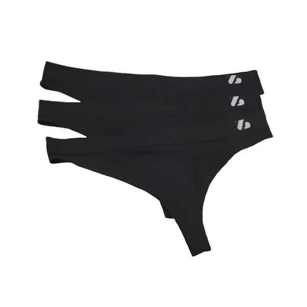 US-001 String - Stringi, Zestaw 3, Czarny. Czarne stringi damskie BARNETT, l, bez wzorów, z elastanu. Za 89.00 zł.