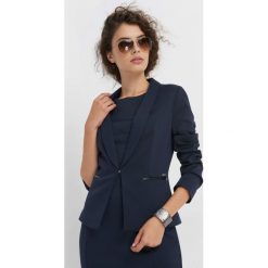 Taliowany żakiet. Niebieskie żakiety damskie Orsay, z dzianiny, eleganckie. Za 149.99 zł.