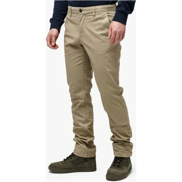 Timberland Spodnie Squam Lake Stretch Twill Straight Chino , beżowy, rozmiar 38/32. Brązowe spodnie materiałowe męskie Timberland, bez wzorów, z bawełny. W wyprzedaży za 279.99 zł.