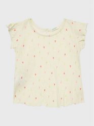 United Colors Of Benetton Bluzka 3QMFA102J Écru Regular Fit. Bluzki dla dziewczynek United Colors Of Benetton, bez wzorów, z bawełny, bez ramiączek. Za 39.99 zł.