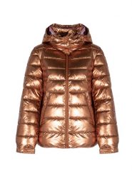 Guess Kurtka Bomberka | W2BL26 WEWC0 | Kobieta | Złoty. Żółte kurtki damskie Guess, s, z aplikacjami, z poliamidu, z kapturem. W wyprzedaży za 499.00 zł.