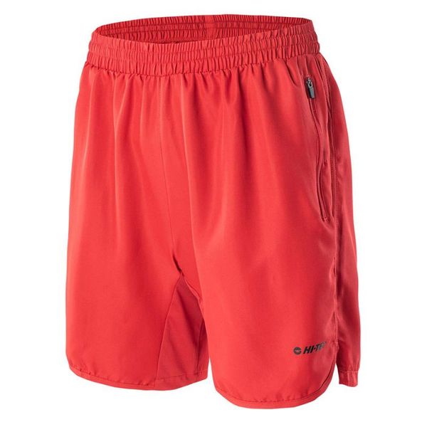 Spodenki męskie treningowe Hi-Tec Hicko - czerwone, Rozmiar L. Czerwone buty sportowe męskie Hi-tec, z materiału, bez zapięcia. Za 69.99 zł.
