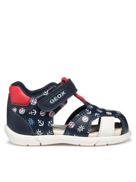 Geox Sandały B Sandal Zapito B556EC 05404 C0735 Granatowy. Niebieskie sandały chłopięce Geox, ze skóry, bez zapięcia. Za 199.99 zł.