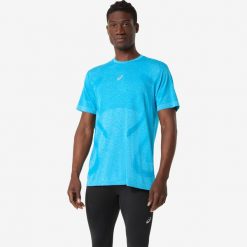 Koszulka męska ASICS seamless. Koszulki sportowe męskie Asics, m, bez wzorów, z dzianiny, bez kołnierzyka, bez ramiączek, do biegania. Za 249.99 zł.