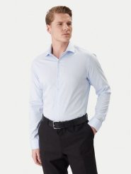 Calvin Klein Koszula LV019EU119 Błękitny Slim Fit. Niebieskie koszule męskie Calvin Klein, m, bez wzorów, z bawełny, bez kołnierzyka, bez ramiączek. Za 369.99 zł.