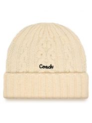 Coach Czapka CCL47 Écru. Rękawiczki damskie Coach, na zimę, bez wzorów, z poliesteru. Za 249.99 zł.