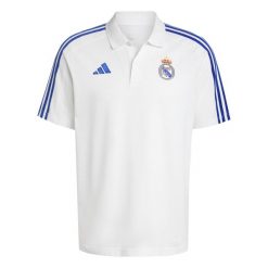 Polo Real Madrid DNA 2024/25. Białe koszulki polo męskie Adidas, s, bez wzorów, sportowe, bez ramiączek. Za 290.00 zł.