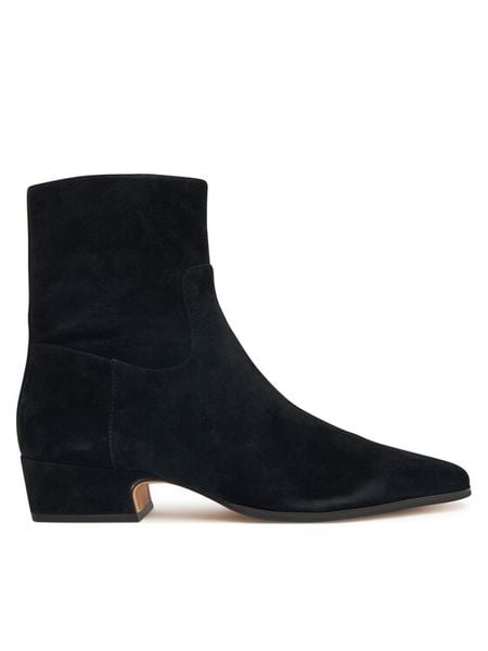Nokwol Botki Dusty Czarny. Czarne botki damskie Nokwol, ze skóry, bez obcasa, na płaskiej podeszwie, bez zapięcia. Za 529.99 zł.