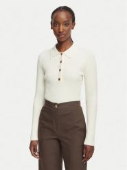 MICHAEL Michael Kors Sweter MR661ER5ZV Kremowy Slim Fit. Białe swetry damskie MICHAEL Michael Kors, m, bez wzorów, z wiskozy, bez kołnierzyka, bez ramiączek, bez kaptura. Za 789.99 zł.