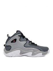 SHAQ Buty do koszykówki EO-DEVASTATOR 3.0 AQ95078B-V Szary. Szare buty sportowe chłopięce Shaq, bez wzorów, ze skóry, bez zapięcia, do koszykówki. Za 279.99 zł.
