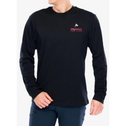 Bluza turystyczna męska Marmot For Life Tee LS. Czarne bluzy męskie Marmot, m, bez wzorów, bez kaptura. W wyprzedaży za 188.00 zł.