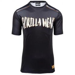 Clayton Koszulka - Czarny/Złoty. Żółte koszulki sportowe męskie GORILLA WEAR, bez wzorów, bez kołnierzyka, bez ramiączek, na fitness i siłownię. Za 191.00 zł.