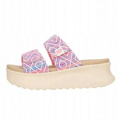 HeyDude Damskie Klapki Delray Slide Surf Baja. Brązowe klapki damskie Hey dude, bez wzorów, z materiału, bez obcasa. Za 199.00 zł.