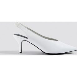 NA-KD Shoes Białe czółenka na niskim obcasie - White. Białe czółenka damskie NA-KD Shoes, ze skóry. Za 121.95 zł.