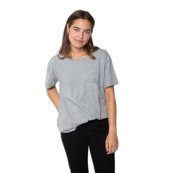 Koszulka damska Protest Prtsires. Szare t-shirty damskie Protest, bez wzorów, z bawełny, bez kołnierzyka. Za 155.00 zł.