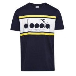 Koszulka męska DIADORA SS T-SHIRT SPECTRA OC. Niebieskie t-shirty męskie Diadora, m, bez wzorów, z bawełny, bez kołnierzyka. Za 49.99 zł.