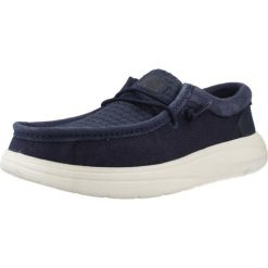 Buty HEY DUDE WALLY COMF WOVEN Niebieski. Niebieskie trekkingi męskie Hey dude, trekkingowe. Za 293.99 zł.