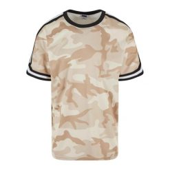 Męska Koszulka Camo Mesh Oversized T-shirt. Brązowe t-shirty męskie Urban Classics, m, bez wzorów, z meshu, bez kołnierzyka. Za 122.99 zł.