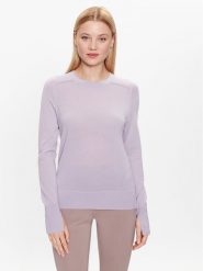 Calvin Klein Sweter K20K205777 Fioletowy Regular Fit. Fioletowe swetry damskie Calvin Klein, xxs, bez wzorów, z wełny, bez kołnierzyka, bez ramiączek, bez kaptura. Za 1,109.00 zł.