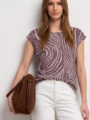 Street One Koszulka Kobiety lila|biały, 42. Białe t-shirty damskie Street One, uniwersalny, bez wzorów, z syntetyku, street, bez kołnierzyka. Za 149.95 zł.