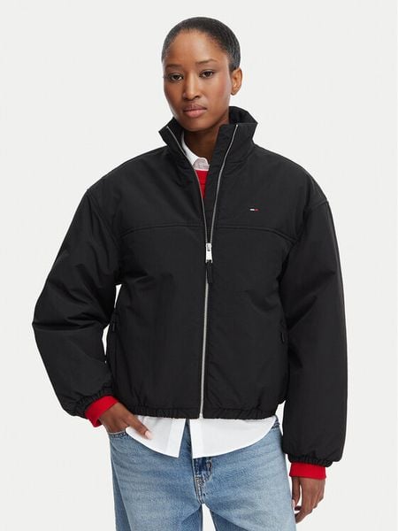 Tommy Jeans Kurtka przejściowa DW0DW22908 Czarny Regular Fit. Czarne kurtki damskie Tommy Jeans, s, bez wzorów, z jeansu, bez kaptura. Za 649.99 zł.