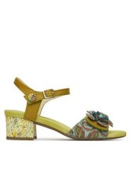 Laura Vita Sandały Hucbio 42 Khaki. Brązowe sandały damskie Laura Vita, bez wzorów, ze skóry, bez obcasa, na słupku, bez zapięcia. Za 279.99 zł.