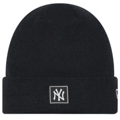 Czapka New York Yankees Team Cuff. Czarne czapki i kapelusze męskie New Era, bez wzorów, z dzianiny. Za 119.99 zł.