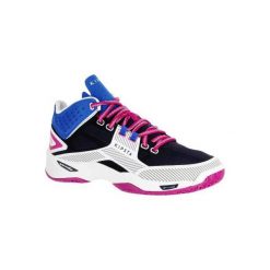 Buty do siatkówki V500 mid damskie. Niebieskie obuwie sportowe damskie ALLSIX, bez wzorów, z kauczuku, do siatkówki. Za 189.99 zł.