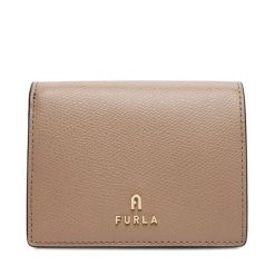 Portfel Furla. Brązowe portfele damskie Furla, bez wzorów. Za 609.99 zł.