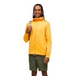 Bluza Peak Performance męska Rider Tech Zip Hood pomarańczowa - XL. Brązowe bluzy męskie Peak Performance, m, bez wzorów, bez kaptura. W wyprzedaży za 599.00 zł.